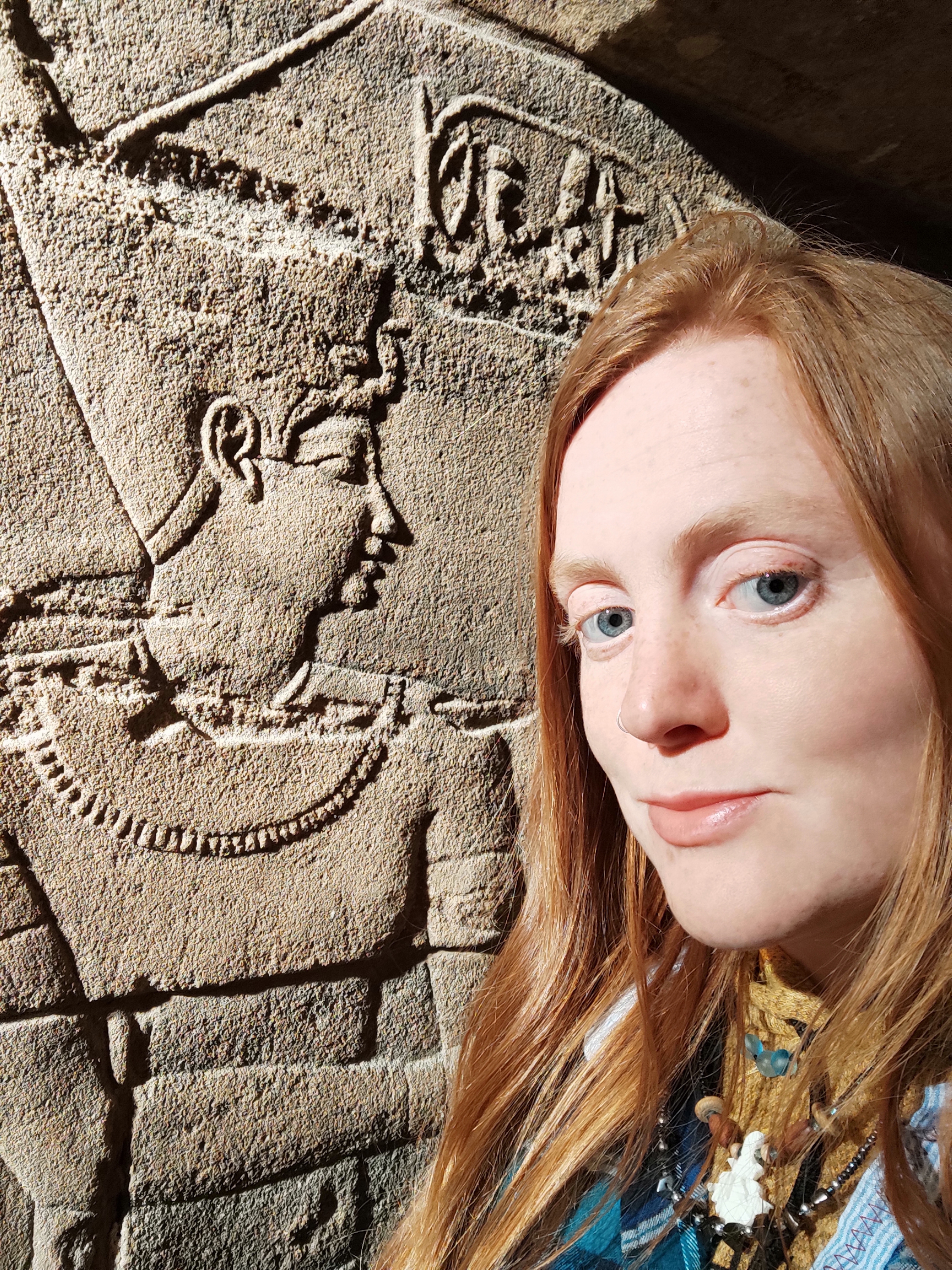 The blogger in an Egyptian temple