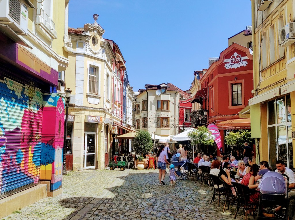 Paved streets of Plovdiv, Bulgaria 