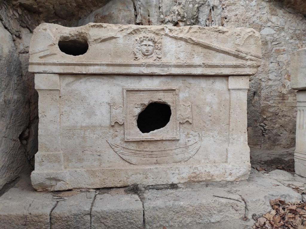 Sarcophacus in Olumpus ruins